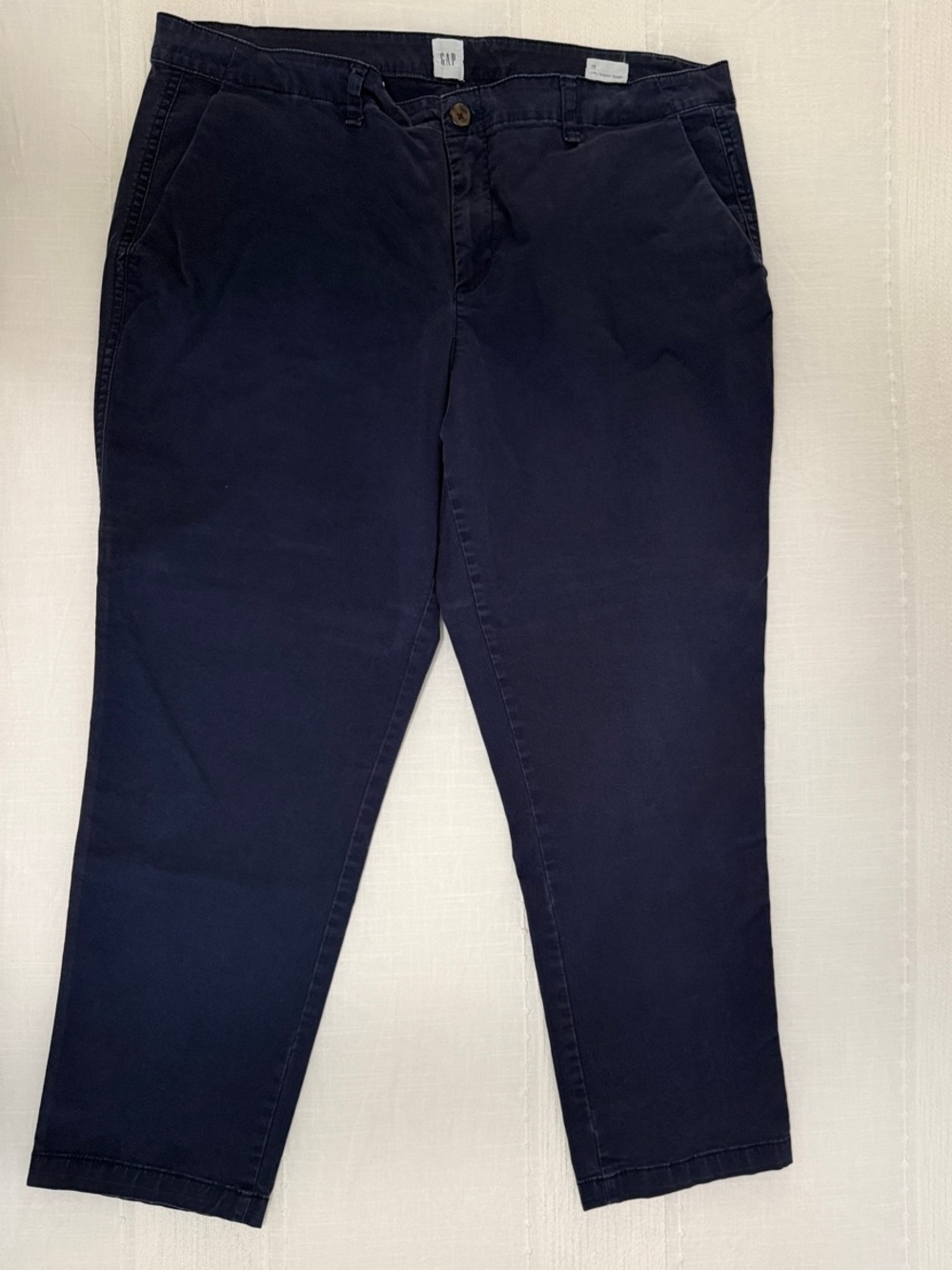Gap Women's Navy Blue Boyfriend Khaki’s Size 16